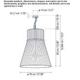 Polycarbonate hanging lamp Faenza