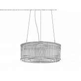 LED hanging lamp made of glass and stainless steel Cirie