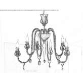 Murano glass chandelier Kranidi