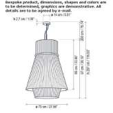 Polycarbonate hanging lamp Faenza