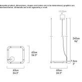 LED hanging lamp made of acrylic and aluminum Wurzen