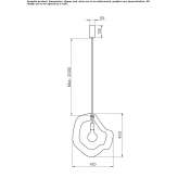 Metalowa lampa wisząca LED Vinaros