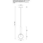 Lampa wisząca z dmuchanego szkła Harbury