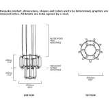 LED chandelier made of aluminum and acrylic Wurzen