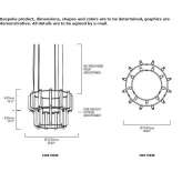 LED chandelier made of aluminum and acrylic Wurzen