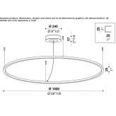 Aluminiowa lampa wisząca LED Deruta