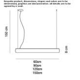 LED hanging lamp made of polycarbonate Oxley