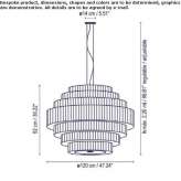 Lampa wisząca ze szkła opalowego Boulbon