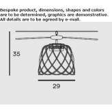 Outdoor LED hanging lamp on a cable Ticha