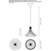 Lampa wisząca z siatki ze stali nierdzewnej, malowana Hispania