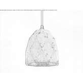 Gold-colored leaf-shaped hanging lamp Denny