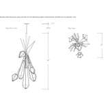 LED hanging lamp made of glass and steel, dimmable Peque