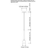 Lampa wisząca LED z metalu i dmuchanego szkła Alajuela