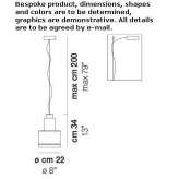 LED hanging lamp made of glass Woxall