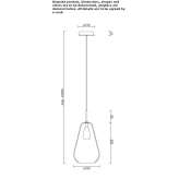 Pendant lamp made of blown glass Nobsa