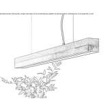 Dimmable LED hanging lamp (length 92 cm) Ahtopol