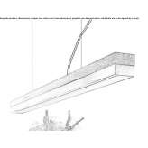 Dimmable LED hanging lamp (length 122 cm) Ahtopol