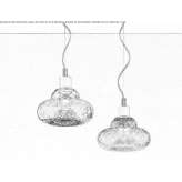 Pendant lamp made of blown glass Romeno