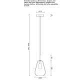 Pendant lamp made of blown glass Nobsa