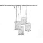 Pendant lamp with crystals Clusane