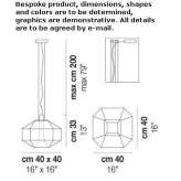 LED hanging lamp made of blown glass Chiguata