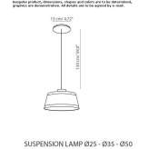 Halogen fabric hanging lamp Shpola