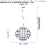 Lampa wisząca ze szkła opalowego Boulbon