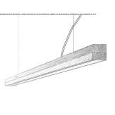 Dimmable LED hanging lamp (length 182 cm) Ahtopol