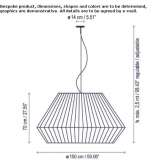 Lampa wisząca z tkaniny Horjul