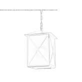 LED hanging lamp made of glass and stainless steel Fratesti