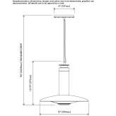 Regulowana lampa wisząca LED z dmuchanego szkła Onex