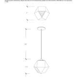 LED hanging lamp made of blown glass Mielan