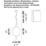 LED hanging lamp made of glass Museros