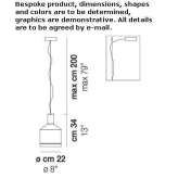 LED hanging lamp made of glass Woxall