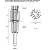 LED chandelier made of aluminum and acrylic Wurzen