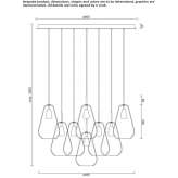 Pendant lamp made of blown glass Nobsa
