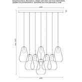 Lampa wisząca z dmuchanego szkła Nobsa