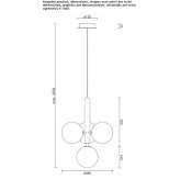 Lampa wisząca z dmuchanego szkła Harbury