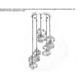 Crystal pendant lamp Silca