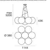 LED hanging lamp made of polyethylene Kirkwood