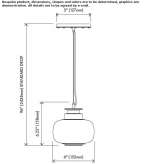 Regulowana lampa wisząca LED z dmuchanego szkła Onex