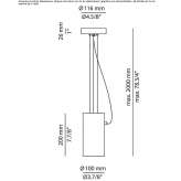 Regulowana metalowa lampa wisząca Czyzew