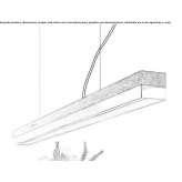 Dimmable LED hanging lamp (length 122 cm) Ahtopol