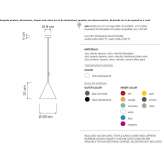 Gumowa lampa wisząca LED w nowoczesnym stylu Caapora