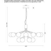 Lampa wisząca LED z dmuchanego szkła Hetzles