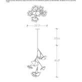 Metal LED hanging lamp with dimmable function Alvdal