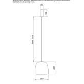 Aluminiowa lampa wisząca LED Angerlo