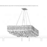 Pendant lamp with crystals Polaniec