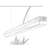 Dimmable LED hanging lamp (length 122 cm) Ahtopol