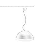 Metal hanging lamp Corbais